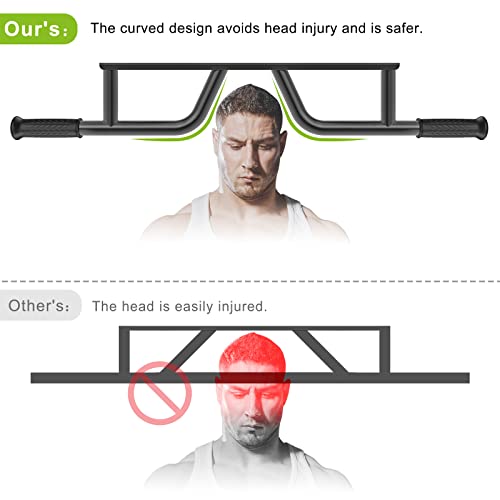 Kipika Heavy Duty Wall Mounted Doorway Pull Up Bar, Multifunctional Chin Up Bar, Portable Fitness Door Bar, Body Workout Home Gym System