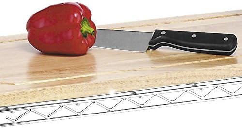 Whitmor Supreme Baker’s Rack with Food Safe Removable Wood Cutting Board - Chrome