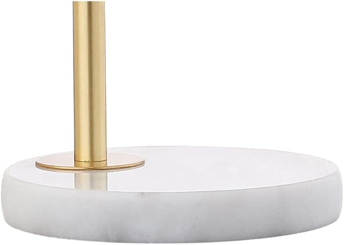 JONATHAN Y 20.5" Gold/White Modern Metal Marble LED Bedside Table Lamp for Bedroom, Frosted Glass Globe Shade, Minimalist Scandinavian Lamp for Living Room JYL1000A