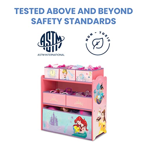 Delta Children Design & Store 6 Bin Toy Storage Organizer, Disney Princess - color: Disney Princess
