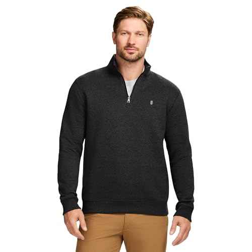 IZOD Men's Advantage Performance Quarter Zip Fleece Pullover Sweatshirt