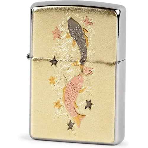 Zippo Ukiyoe Ascending Couple Carp Electroforming Japan Limited Oil Lighter