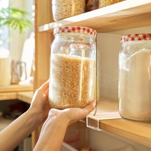 12 PCS Shelf Dividers for Closet Organization Acrylic Clear Closet Shelf Divider for Wooden Shelving Suitable for Wooden or Vertical Shelves Or Bedroom, Kitchen and Office - size: 12 Pack
