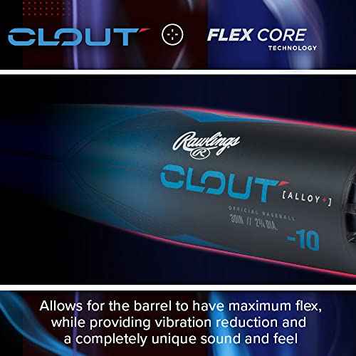 Rawlings | 2024 | Clout Baseball Bat | USSSA | -8 / -10 Drop | 2 3/4" Barrel | 1 Pc. Aluminum