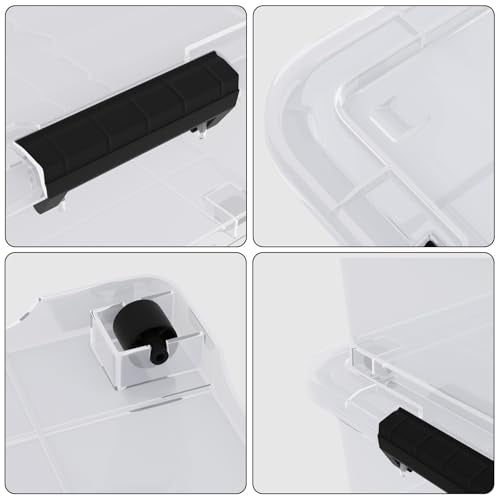 20 Quart Plastic Under Bed Storage Box, Stackable Nestable Organizer Bin with Wheels, Multi-Purpose Closet Organizer Storage Containers (3 Pack) - size: 20 Quart