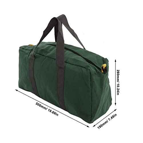 Heavy Duty Large Capacity Tool Bag Wide Mouth, Portable Tool Tote for Carpentry Electrician (20in)