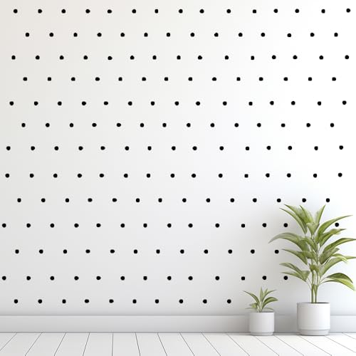 Black Polka Dot Wall Decals ? 100pcs 1 Inch Matte Vinyl Dots ? Not Stickers ? Removable & Safe for Walls ? Easy to Peel & Stick ? Nursery & Bedroom Decor by BUGYBAGY