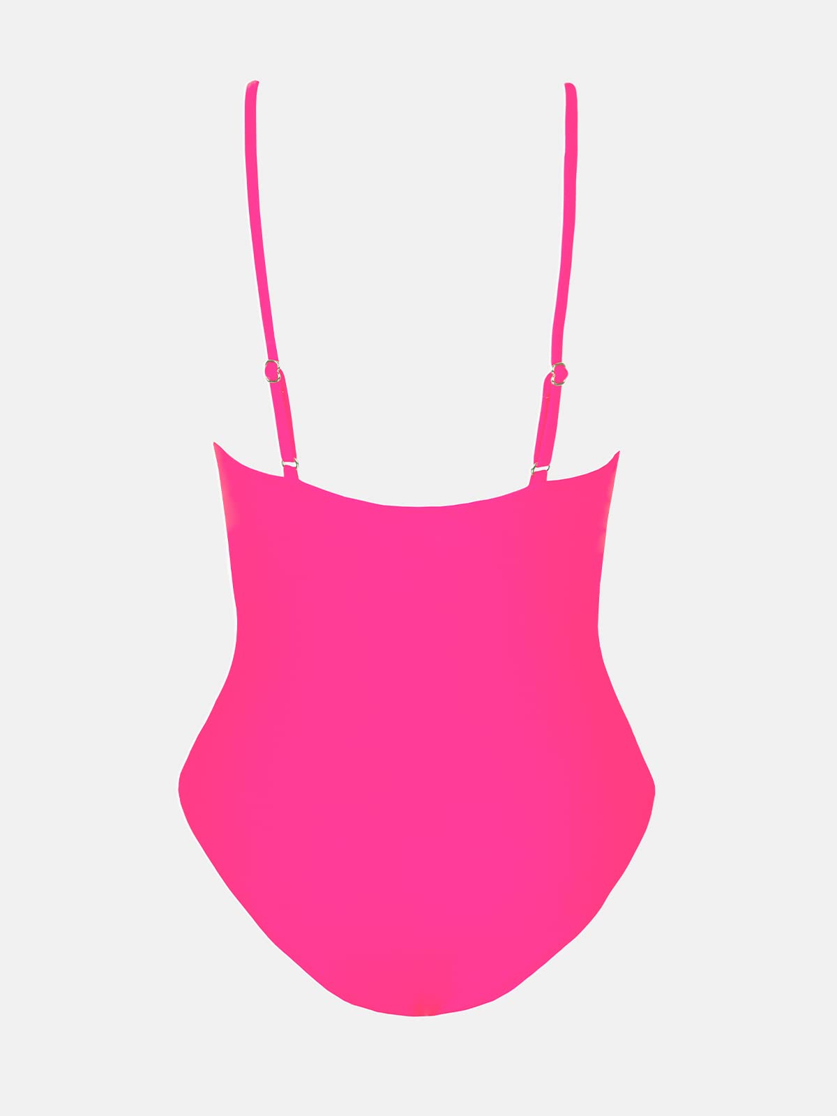 CUPSHE Women's One Piece Swimsuit Tummy Control V Neck Bathing Suits L Deep Pink