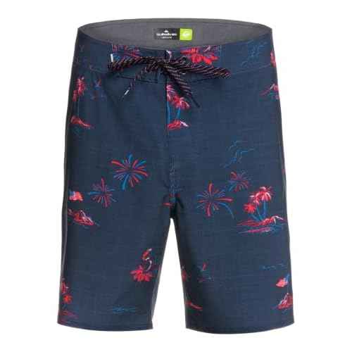 Quiksilver Men's Standard Surfsilk Washed Sessions 18 Boardshort Swim Trunk