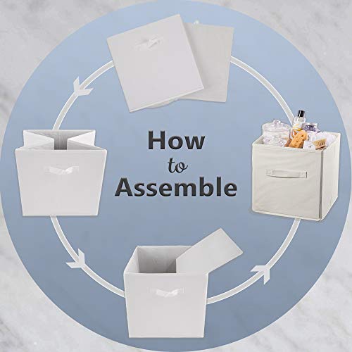 DII Non Woven Polyester Storage Bin, Polka Dot, White & Gold, Small Set of 4 - color: White & Gold, size: Small Set of 4, 11x11x11" Cube