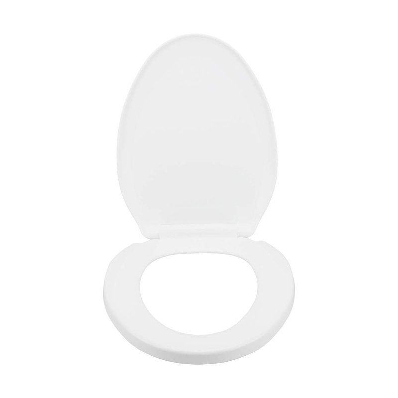 Renovators Supply Manufacturing White Plastic Soft Close Toilet Seat Elongated Slow Close Toilet Seat With Adjustable Mounting Hardware