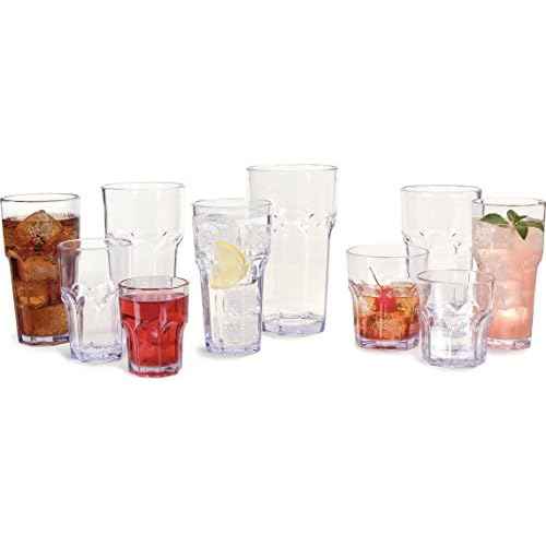 Carlisle FoodService Products Louis Tall Tumbler for Restaurants, Catering, Kitchens, Plastic, 32 Ounces, Clear, (Pack of 24)