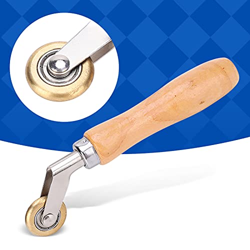 Seam Roller, Welding Handheld Roofing Roller Brass Press Wheel Hand DIY Tool for Plastic/Tarpaulin Welding, Wallpaper/Corner Seaming, Car Film Pressing
