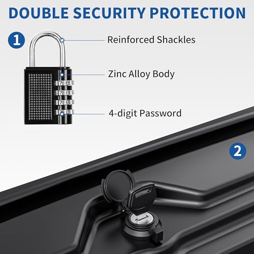 oEdRo Truck Bed Storage Tool Box Fits 2015-2026 Ford F150 Passenger Side, 180 Degree Rotation Rear Tool Boxs with Lockable Lid & Password Padlock, Black Waterproof Wheel Well Storage - size: Passenger Side