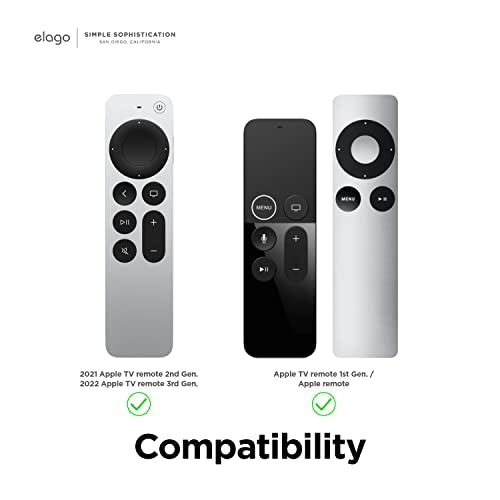 elago Universal Remote Holder Mount Compatible with Apple TV Remote and All Other Remote Controls - Adhesive Tape or Screw Mounting Options, Available Wired Charging [Small] [3rd & 2nd Gen] [Black] - color: Black, size: Small - 2&3 Gen