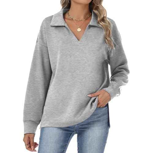 Womens Sweatshirts Airlayer Tunic Tops Long Sleeve Hoodies V Neck Loose Pullover Sweaters 2025 Fall Fashion Outfits