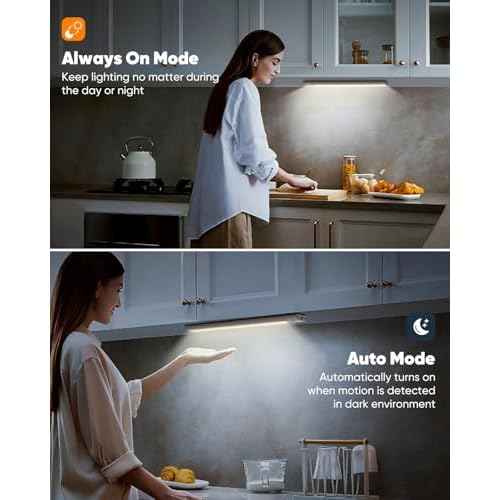 5 Pack Under Cabinet Lights, Rechargeable Under Cabinet Lighting Wireless, Motion Sensor Light Indoor LED Closet Lights Upgraded 2200mAh, Magnetic Under-Counter Light Fixtures for Kitchen Home, 10in