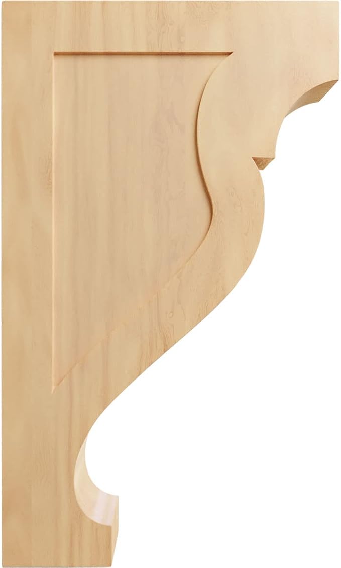 Ekena Millwork CORW05X16X26RKRO Jumbo Rockport Wood Corbels, 4 1/2"W x 15 1/2"D x 26"H, Red Oak