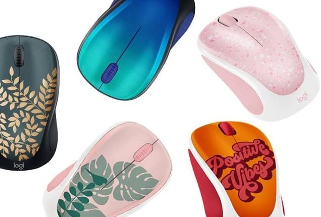 Logitech - Design Collection Limited Edition Wireless 3-button Ambidextrous Mouse with Colorful Designs works with ANY Operating System - Chirpy Bird (Renewed)