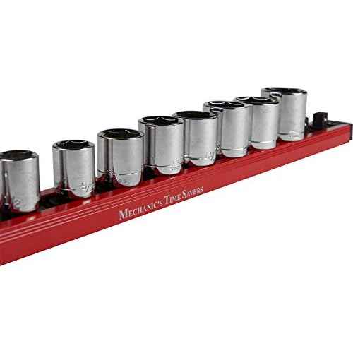 Mechanic's Time Savers Lock-A-Socket Tool Organizer: Magnetic Locking Socket Rack, 3/8" Drive Sockets