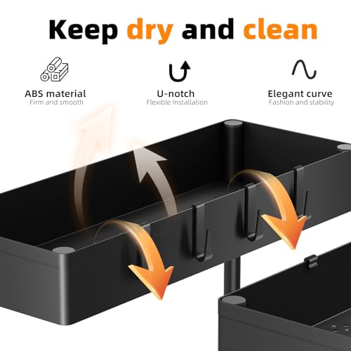 Simple Trending Under Sink Organizer 3 Pack, Sink Pull-Out Sliding Storage Cabinet, 2-Tier Under Shelf Organizer for Kitchen Bathroom, Black - size: 3 pack