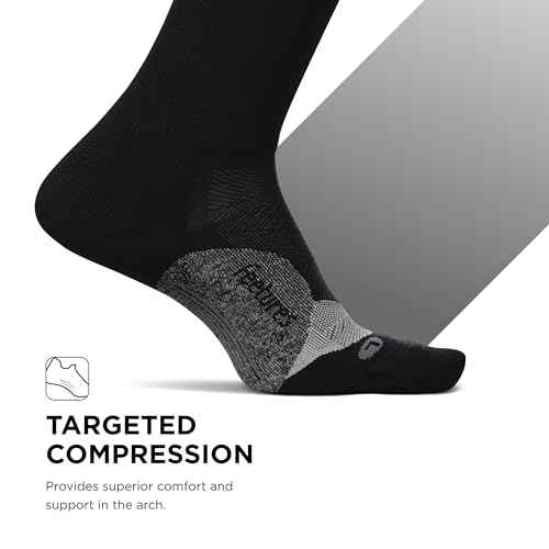 Feetures Elite Light Cushion Mini Crew Sock - Sport Sock with Targeted Compression