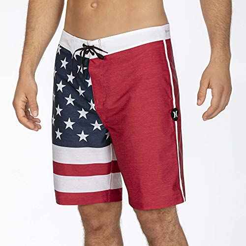 Hurley Men's Phantom-Patriots Cheers USA Flag 20"-Boardshorts