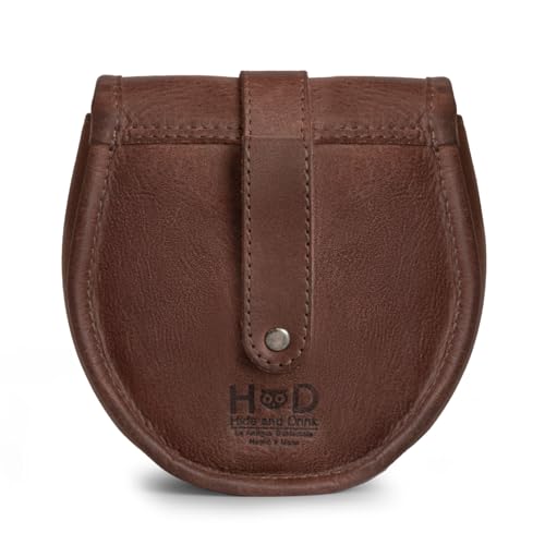 Hide & Drink, Bushcraft Leather Pouch Handmade from Full Grain Leather - Waist Holster Bag, Conveniently Attaches to Belt - Accessory for Storing Tools and Equipment for DIY Projects - Bourbon Brown