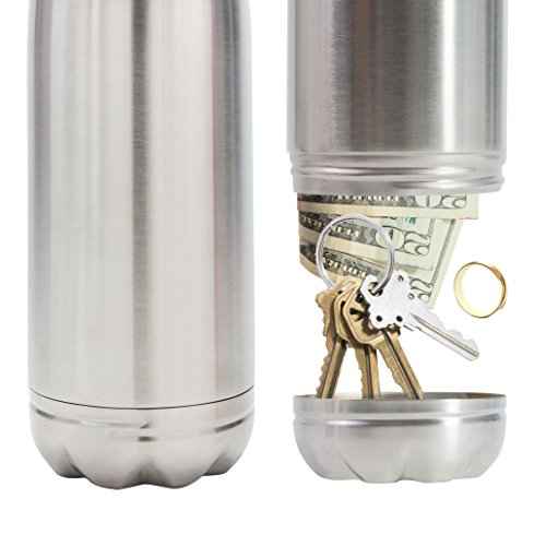 Diversion Water Bottle Can Safe by Stash-it, Stainless Steel Tumbler with Hiding Spot for Money, Discreet Decoy for Travel or at Home, Bottom Unscrews to Store your Valuables