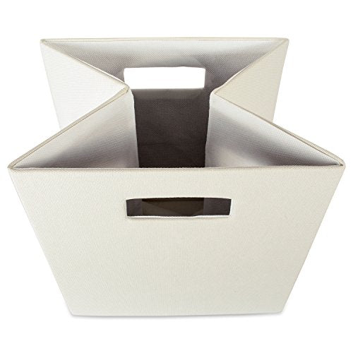 DII Poly-Cube Storage Collection Hard Sided, Collapsible Solid, Small, Off White (Pack of 2) - color: Off White, size: Small Square, 11x11x11" (Pack of 2)