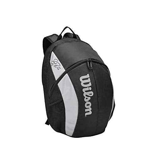 Wilson Fed Team Backpack - Black, Holds up to 2 Rackets