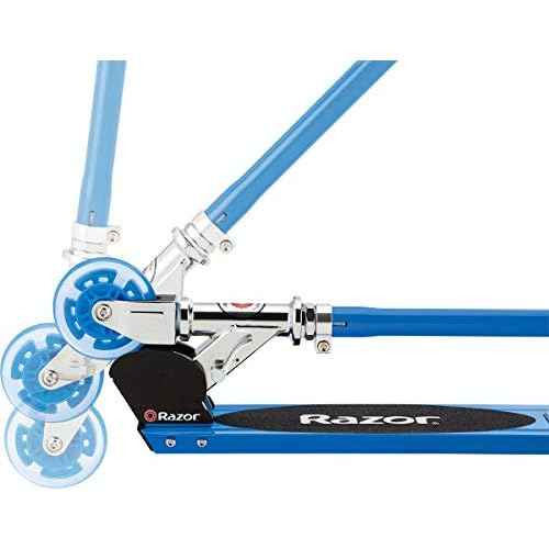 Razor S Spark Sport Kick Scooter - LED Light-Up Wheels, Full-Deck Grip Tape, Spark Bar, Lightweight Aluminum Fram, Foldable