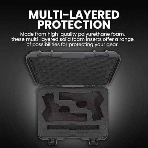 NANUK Hard Case with Custom Foam Insert for 2 up to 15 UP Professional Sporting Gear with Wheels ? IP67 Waterproof Gear Case Storage, Made in Canada