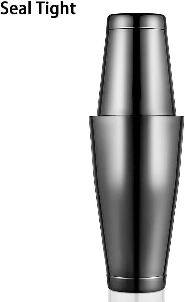 ETENS Boston Cocktail Shaker Black, Cocktail Shaker Tins Weighted, Bar Shaker Set Bartender Shakers for Bartending - Martini Shaker Stainless Steel Drink Mixer | Bar Tools Metal Shaking Tin | Gunmetal