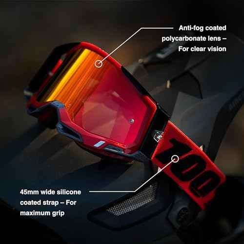 100% Accuri 2 Goggles - Eyewear for Motocross & Mountain Biking - Goggles for Dirt Bikes, Motorcycles & Bike Sports