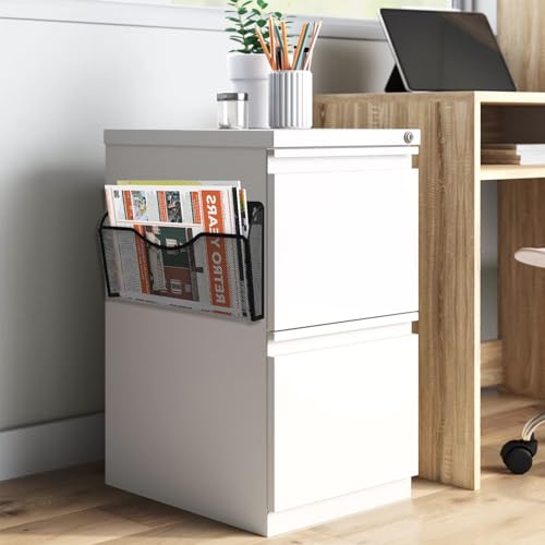 Magnetic File Holder 1 Pockets File Folder Organizer, Office Hanging Magazine Rack for File Cabinets, Magnetic Paper Holder, No Drilling Mail Organizer for Refrigerator, Office