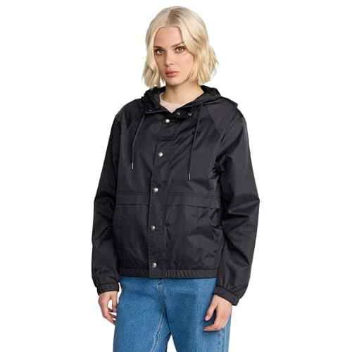Volcom Womens Stonewind Windbreaker Jacket ? Lightweight Hooded Zip-up with Mesh Lining