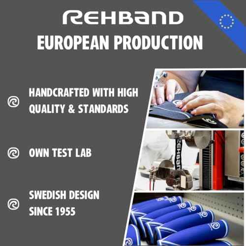 Rehband Rx Knee Sleeve Power Max, 1 piece, knee support 7mm neoprene, strongman, heavy lifting, longest knee sleeve, Colour:Carbon/Black, Size:XL