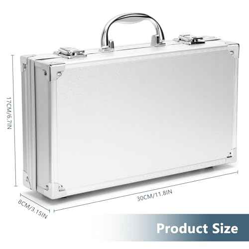 Aluminum Tool Box Portable, Lockable Handle Portable Medicine Chest Organizer Aluminum Briefcases for Men