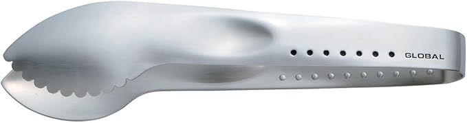 Global Classic Stainless Steel 7 Inch Cookie Tongs and Spoon