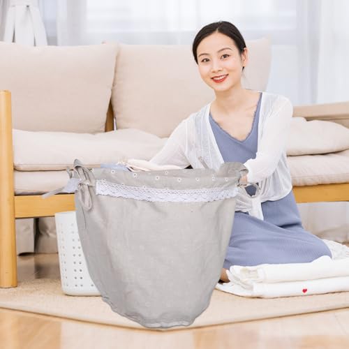 Garneck Washable Cloth Liner for Wire Rattan Basket Replaceable Fabric Insert with Daisy Pattern Protective and Decorative Hamper Liner for Laundry Kitchen and Living Storage Easy to