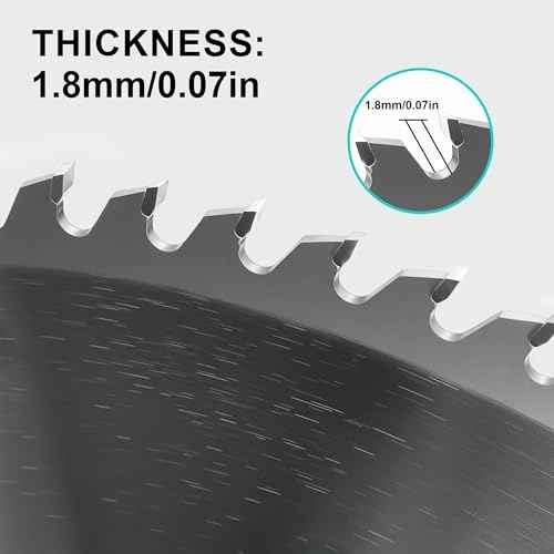 6-1/2 Inch Circular Saw Blade 40-Tooth & 60-Tooth, 5/8 Inch Arbor, Alternate Top Bevel Saw Blades for Cutting Wood, 2 Pack
