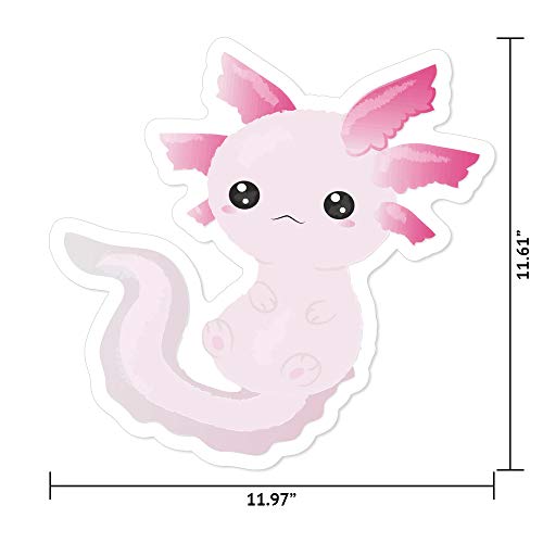 MightySkins Axolotl 12" Peel and Stick Wall Art Removable Cute Stylish Funny Cartoon Dorm Room Decor Sticker Vinyl Wall Decals, 12" On Its Longest Side