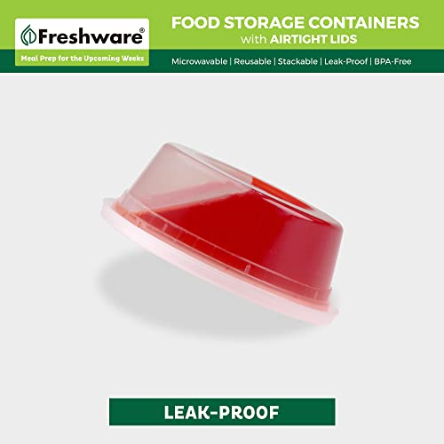 Freshware Food Storage Containers [240 Set] 8 oz Plastic Deli Containers with Lids, Slime, Soup, Meal Prep Containers, BPA Free, Stackable, Leakproof, Microwave, Dishwasher and Freezer Safe - size: 8 oz, 240 Set