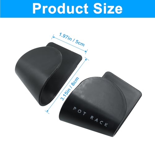Hitefu 6 Pairs Pot Lid Organizer for Cabinet Door, Adjustable Wall Mount Pan Lid Holders for Kitchen (Black)