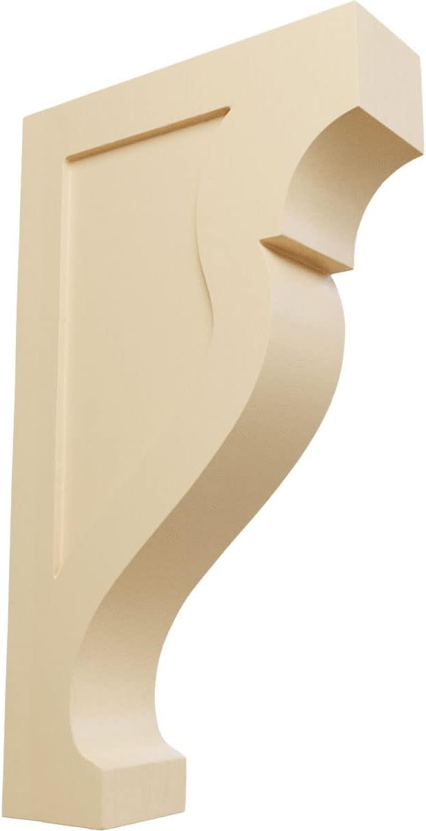 Ekena Millwork CORW03X08X14RKMA Large Rockport Wood Corbels, 2 1/2"W x 8"D x 14"H, Maple