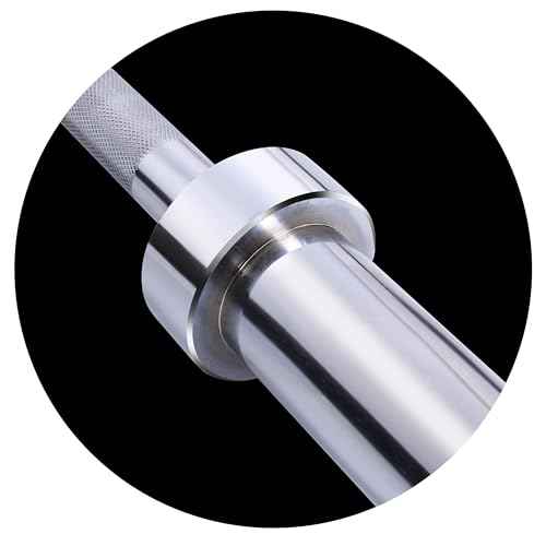 Fitvids Olympic Bar for Weightlifting and Power Lifting Barbell, 700-Pound Capacity (5 Feet, Silver)