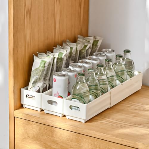2 Pack Expandable Plastic Storage Boxes, Multi-Purpose Folding Organizer, Drawer Storage Divider For Bedroom, Kitchen And Snack Storage (s) - size: s