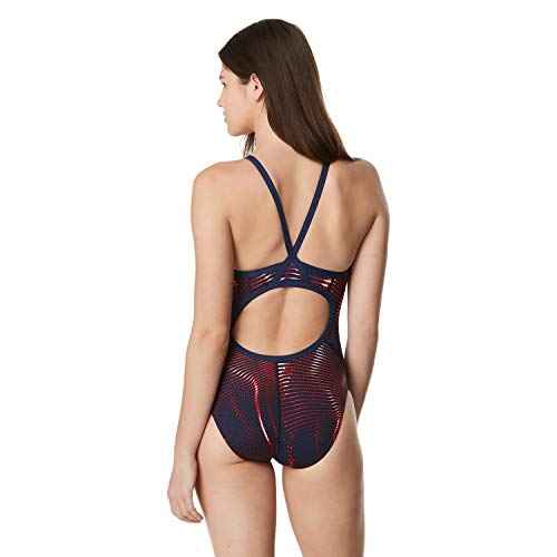 Speedo Women's Swimsuit One Piece Endurance+ Flyback Printed Adult Team Colors