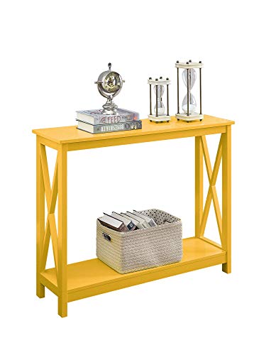 Convenience Concepts Oxford Console Table 39.5" - Sofa Table with Storage Shelf, Transitional Entryway Hall Table for Living Room and Bedroom, Display Foyer Table, Yellow - color: Yellow